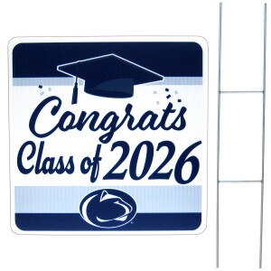 lawn sign with stand Congrats Class of 2026 Penn State Athletic Logo